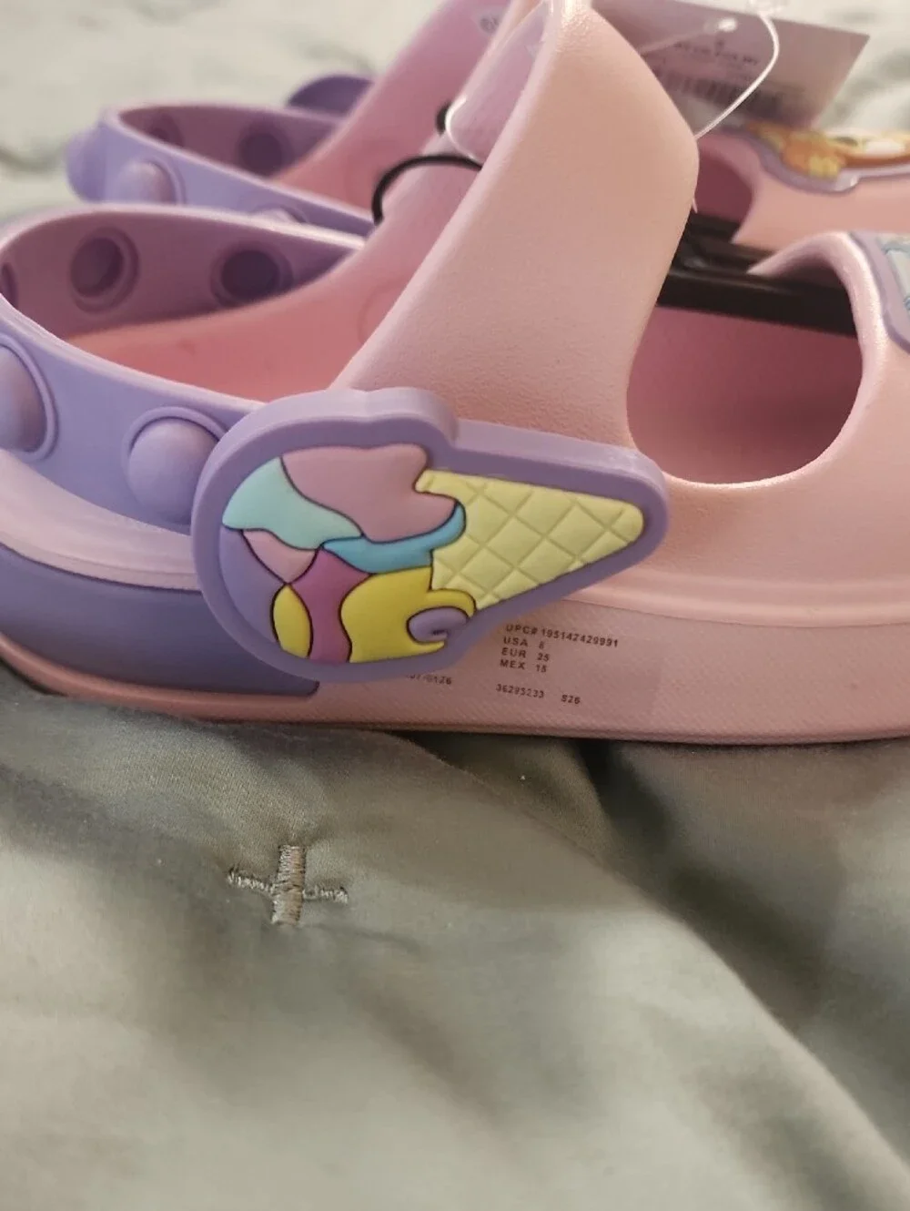 Kids Pink Cartoon Clog Shoes - Size 8